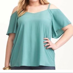 Torrid brand cold shoulder blouse
